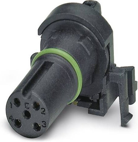 Phoenix Contact 1436628 Sensor-Aktor-Einbausteckverbinder M12 Buchse, 4 Polzahl, Schwarz - Bild 1