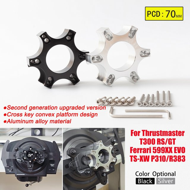 Thrustmaster Spiel-Lenkrad-Adapter für Simulator Basis-Modifikation in Schwarz für T300 RS GT Ferrari 599 TS-XW TSXW P310 R383 Zubehör - Bild 1