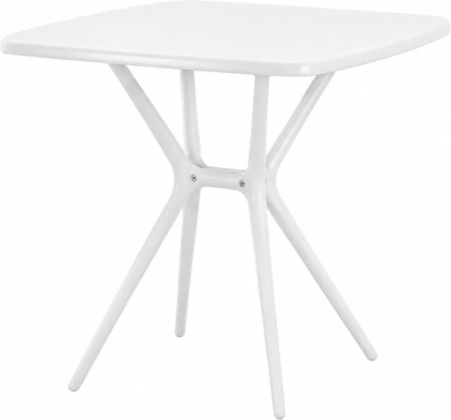DELUKE Gartentisch SVEN Eckig aus Kunststoff in Weiß, B/T/H: 72 x 72 x 76 cm - Bild 1