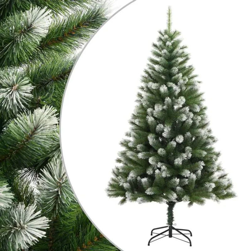 Vidaxl Künstliche Tanne für Weihnachten, beschneit, grün und weiß, Höhe: 150 cm - Bild 1