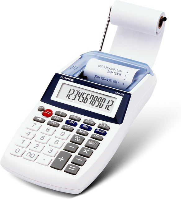 Olympia CPD 425 Tischrechner mit Thermodruck in Weiß - Bild 1