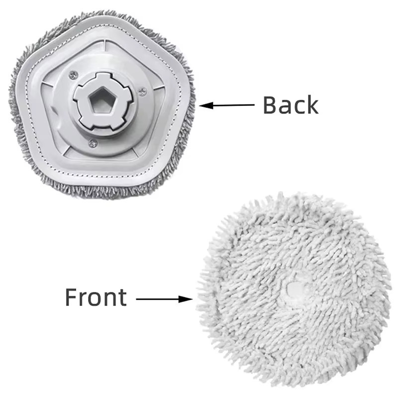 Dreame Bot W10 / W10 PRO Zubehör Set: HEPA-Filter, Hauptbürste, Seitenbürste und Wischpads in Weiß - Bild 2