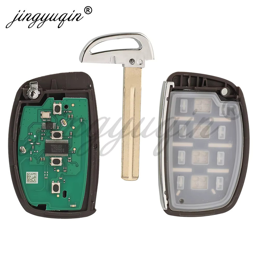 Jingyuqin Smart Auto Schlüssel für Hyundai Tucson 2018 2019 2020 Fernbedienung Keyless Karte 433 MHz ID47 Schwarz - Bild 5
