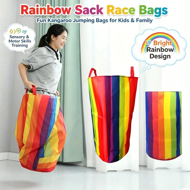 soulbao Regenbogen-Sackrace-Tasche, Outdoor-Partyspielzeug - Bild 1