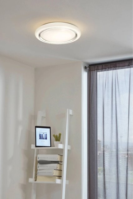 Eglo LED Wand- und Deckenleuchte Capasso in Weiß und Chrom mit integriertem Leuchtmittel - Bild 1