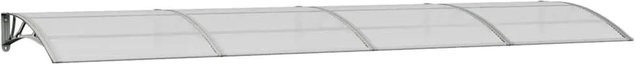 vidaXL Türvordach aus Polycarbonat in Grau, B/H: 400 x 100 cm - Bild 1