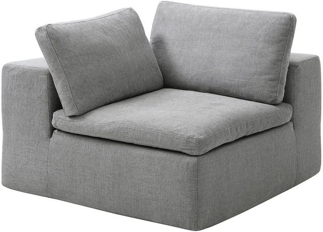 Vente-unique Sessel Cortoline mit gerader Rückenlehne in Grau - Bild 1