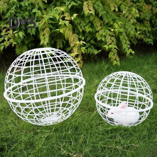 Kitty Cat House Kugelförmiges Geflügelgehege aus Kunststoff, Rollbarer runder Hühnerstall und Sicherheitskäfig für Küken und Kaninchen, Durchmesser: 20 cm - Bild 3
