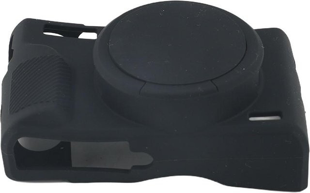 Sturzsichere Silikon-Kameratasche für Canon G7X Mark III in Schwarz mit abnehmbarer Objektivabdeckung - Bild 1