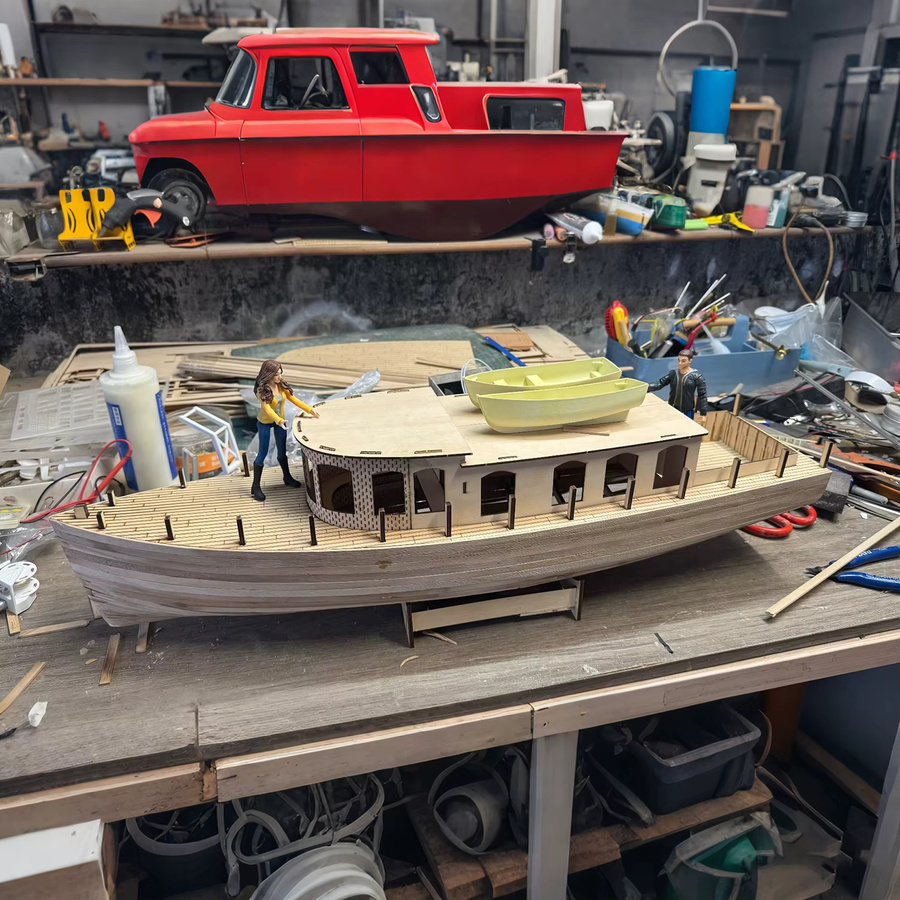 AT 99 MODEL Retro Kleine Yacht, RC Schiff, Holz, 70 cm - Bild 1