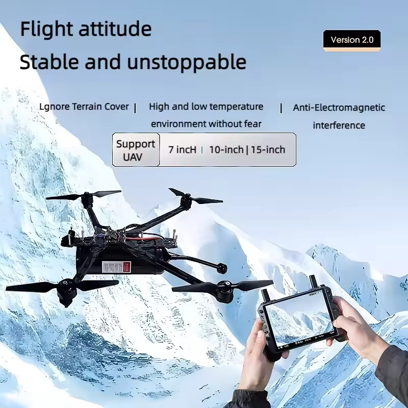 XINGKAITECH Professionelle Drohne mit Glasfaser-Übertragung in Schwarz - Bild 4