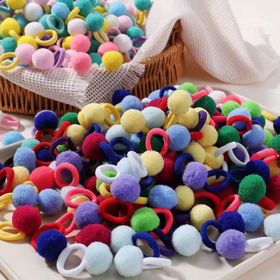 Haarbänder Plüsch Ball, Kinder, 20 Teile/Los - Bild 2
