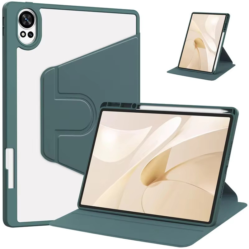 Lenovo Tab P11 2nd Gen 2023 TB350XU/FU 11,5 Zoll Schutzhülle mit Stifthalter und 360 Grad Rotation, Acryl Case, Transparent - Bild 1