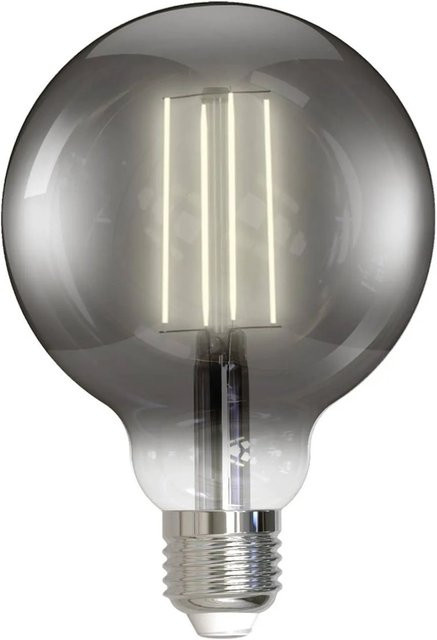 LUUMR Smart LED G95 Glühbirne E27 aus Glas in Grau Transparent, dimmbar, warmweiß, kompatibel mit ZigBee, Tuya und Philips Hue - Bild 1