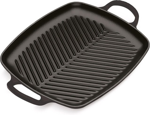 Le Creuset Signature Rechteckige Grillplatte aus Gusseisen in Schwarz, Breite: 30 cm - Bild 1