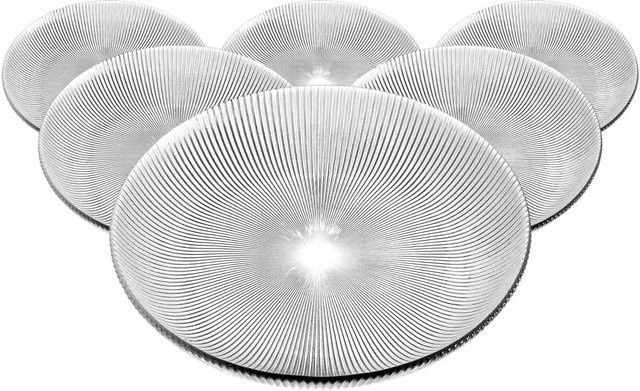 Ritzenhoff & Breker Servierteller Unico gestreift transparent, 6er Set, Durchmesser: 31 cm - Bild 1