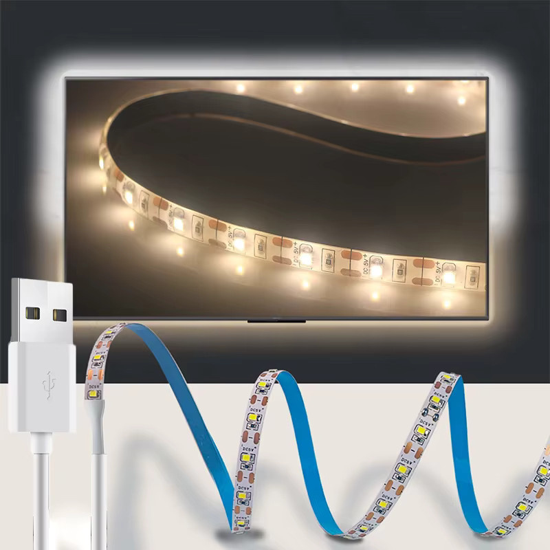Acosh Neon LED-Lichtleisten-Set für Schrankküche und Möbel, SMD, warmweiß, USB 5V mit Schalter, weiß - Bild 5