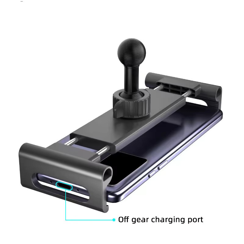 Yaoiler Universeller Tablet Halter mit 1-Zoll Kugelkopf und 17mm 25mm Anschlüssen in Schwarz, kompatibel mit 4,5-13,5 Zoll Tablets und Smartphones - Bild 2
