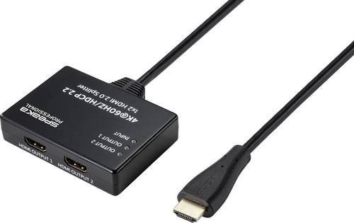 SpeaKa Professional HDMI-Splitter 1+2 Port Schwarz - Bild 1