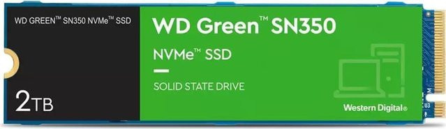 Western Digital Green SN350 NVMe SSD WDS200T3G0C, 2 TB, intern, M.2 2280, PCI Express 3.0 x4 - Bild 1