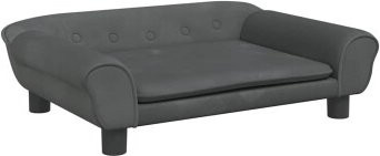 vidaXL Hundebett Sofa aus Samt in Dunkelgrau, B/T/H: 70 x 48 x 22 cm - Bild 1
