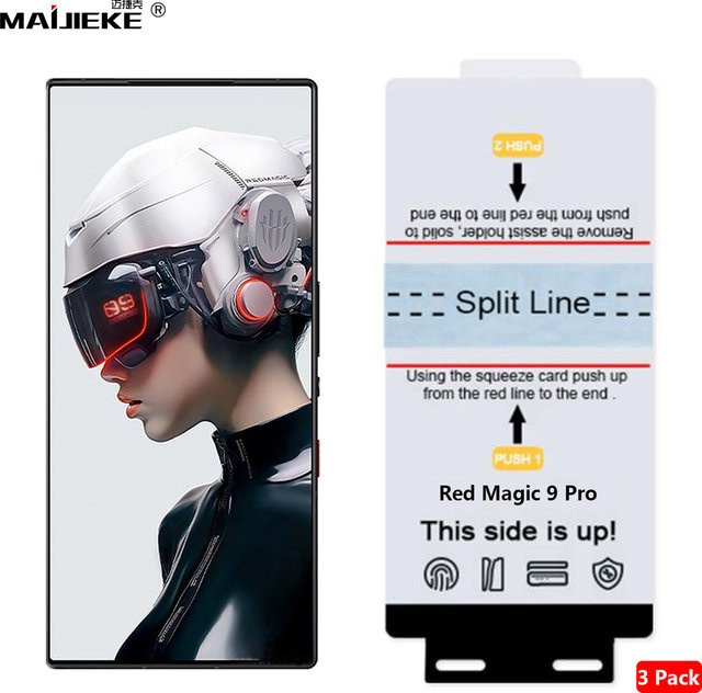 3er-Set HD Hydrogel Displayschutzfolie für ZTE Nubia Z60 Ultra, Z60s Pro, Red Magic 10, 9, 8s, 8 Pro Plus, transparent - Bild 1
