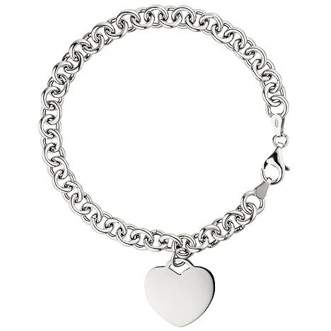 Colfem Armband mit Herz-Anhänger, 925 Sterling Silber, 19 cm - Bild 1