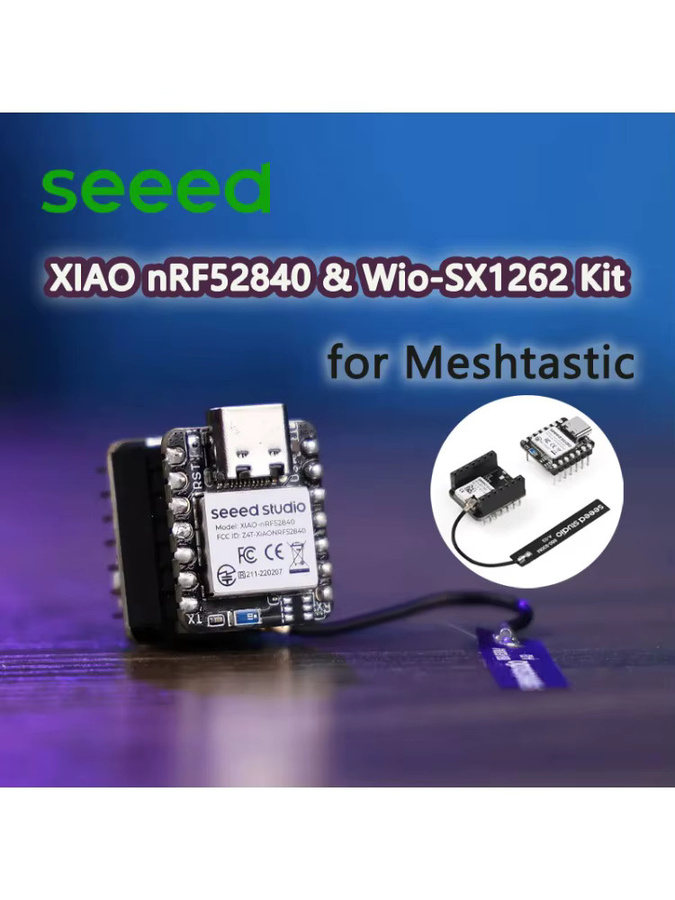 Seeed XIAO nRF52840 & Wio-SX1262 Kit für Meshtastic mit LoRa 862-930MHz, 868MHz, 915MHz und Bluetooth Mikrocontroller in Schwarz - Bild 3