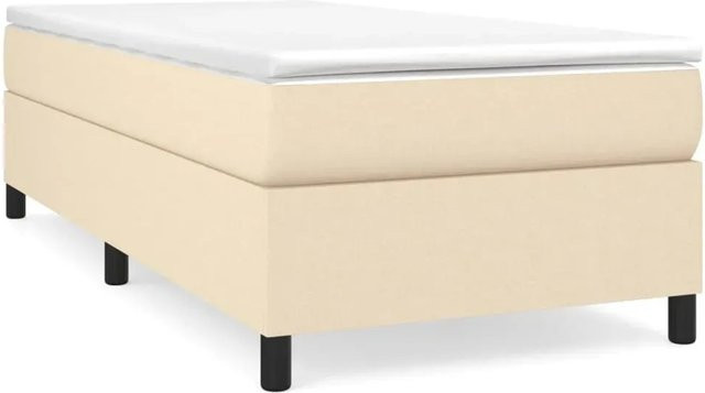 vidaXL Boxspringbett in Beige aus Stoff, B/T: 100 x 200 cm - Bild 1