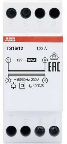 ABB 2CSM228635R0812 Klingel-Transformator 16V 1.3A in Weiß - Bild 1
