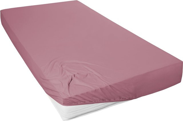 H.G. Hahn Spannbetttuch aus Feinjersey und Elastan in Pink für Boxspringbetten - Bild 1