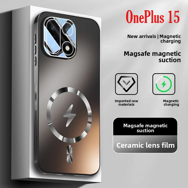 AG Matte magnetische Schutzhülle für OnePlus 15 in Blau mit MagSafe Wireless Charging und stoßfestem Linsenschutz - Bild 1