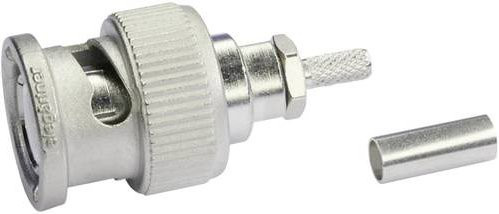 Telegärtner BNC-Steckverbinder Stecker gerade 50 Ohm in Silber - Bild 1