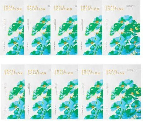 Nature Republic Snail Solution Skin Booster Masken, 10 Stück, mit Schneckensekret-Filtrat - Bild 1