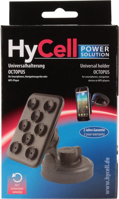 HyCell Universal-Halterung Octopus mit Saugnäpfen, Schwarz - Bild 1