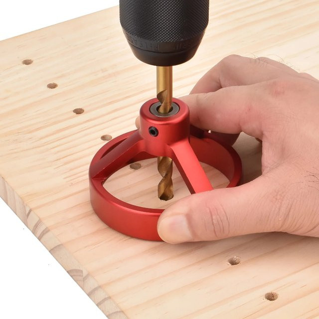 Woods 7-teiliges Dübel Jig Set zur Bohrführung für Holzbearbeitung in Rot - Bild 1