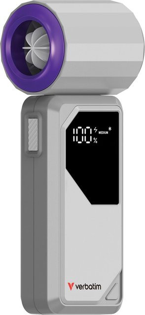 Verbatim Cool 'n' Go AirJet Mini-Ventilator in Weiß mit LED-Anzeige und 4 Geschwindigkeiten - Bild 1