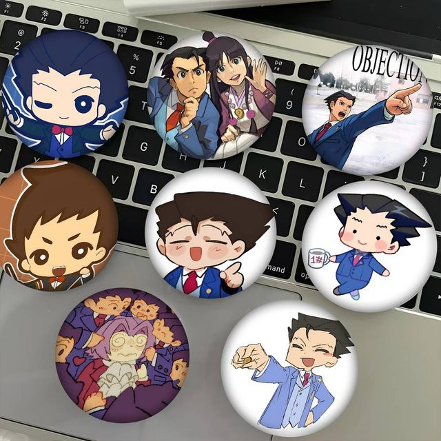 Ace Attorney Brosche, Emaille-Pin, rund - Bild 1