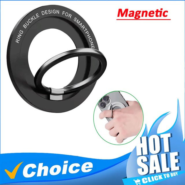 Magnetischer Mini Fingerring Handyhalter für MagSafe kompatible iPhones, Farbe: Rot - Bild 1