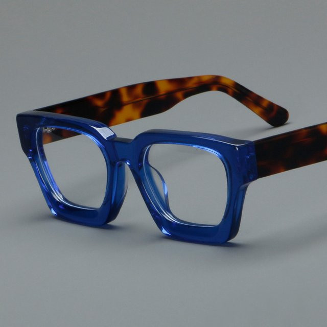 Acetat Brille, Vollrand, Square, Unisex, blau - Bild 1
