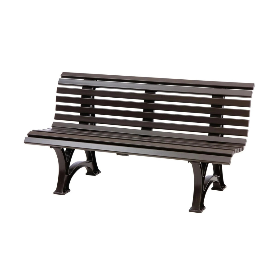 PROREGAL Gartenbank Jamaika 3 Sitzer aus wetterbeständigem Kunststoff in Braun, H x B x T: 80 x 150 x 64 cm - Bild 2