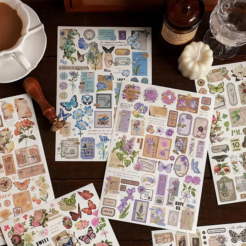 Journamm Blumenaufkleber in Multicolour für Scrapbook, Collage und DIY-Bastelprojekte - Bild 4