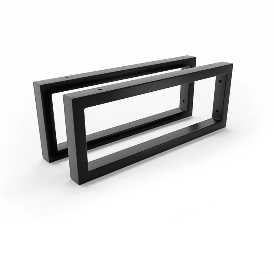 HEVVA Waschtischhalterung RHEIN 2er Set Schwarz Matt aus Metall, Höhe: 15 cm, Tiefe: 40 cm - Bild 2
