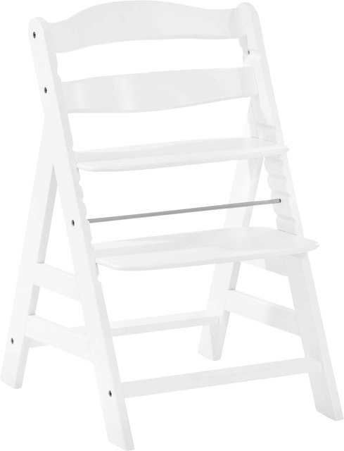 Hauck Hochstuhl Alpha + aus europäischem Buchenholz in Weiß - Bild 1