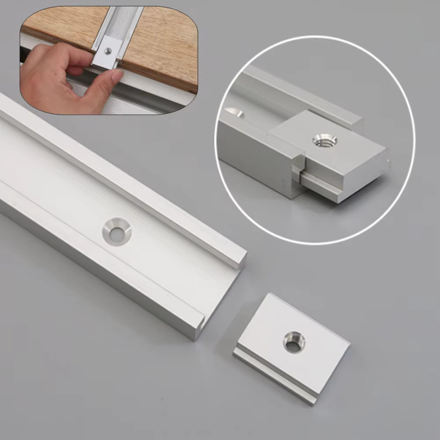 GDART Werkbank T-Nut Set aus Aluminiumlegierung in Rot für Holzbearbeitung mit Gehrungsschiene, Schiebern und Schrauben-Mutter-Set - Bild 2