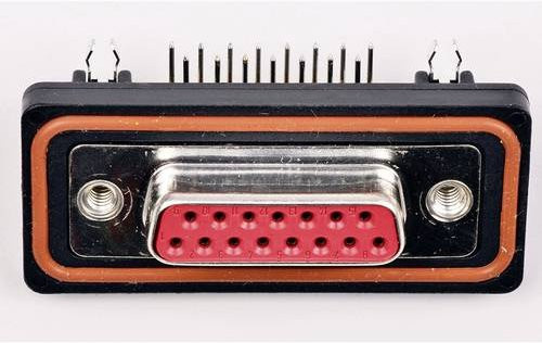 Molex D-SUB Steckverbinder 1731100104 mit 15 Lötpins in Rot und Schwarz - Bild 1