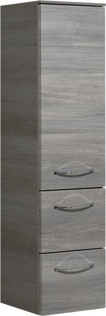 Pelipal Bad-Hängeschrank Quantum 03 in Graphit mit Soft-Close-Türen und internen Regalen, Breite: 30 cm, Höhe: 121 cm, Tiefe: 30 cm - Bild 1