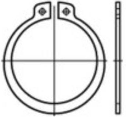 TOOLCRAFT Sicherungsringe DIN 471 aus Federstahl, Innen-Durchmesser: 41,5 mm, 100 Stück - Bild 1
