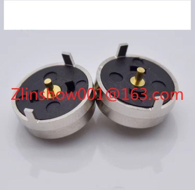 Magnetischer 2-Pin Pogo Pin Stecker DC Rund in Silber für 5V 2A - Bild 1