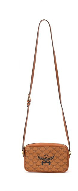 MCM Crossbody Schultertasche, Monogramm-Print, Leinwand und Leder, Unisex, brown - Bild 1